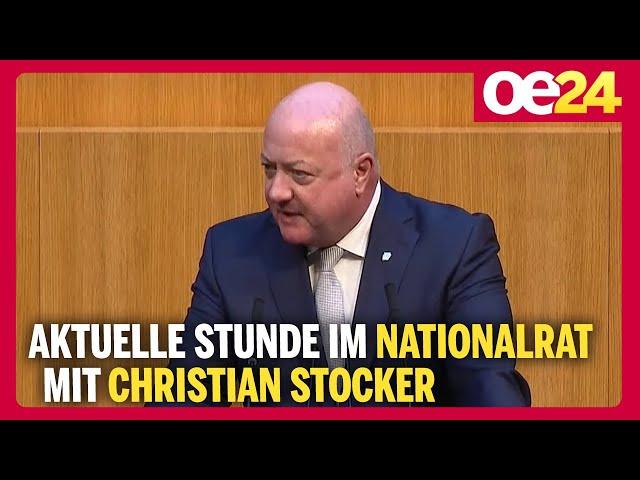 Aktuelle Stunde im Nationalrat mit Christian Stocker