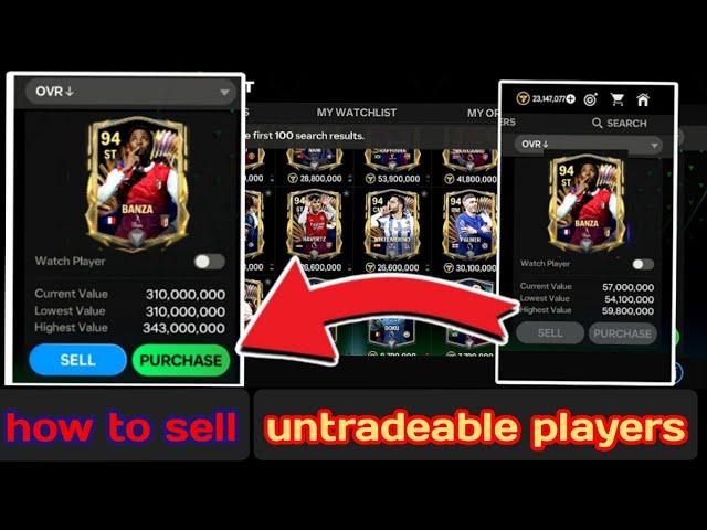 How to sell players who can't be sold on FC Mobile 24