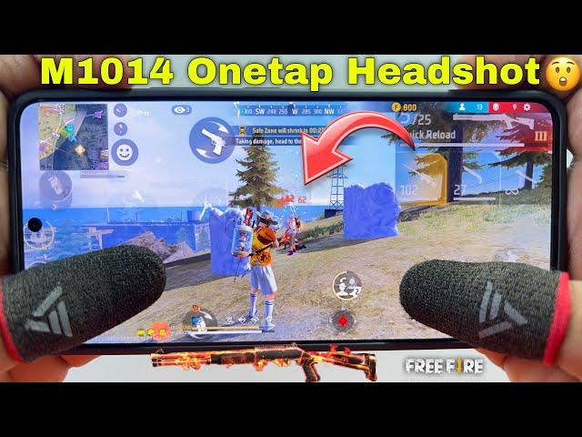 M1014 onetap headshot free fire full map gameplay with 2 finger handcam in POCO F6
