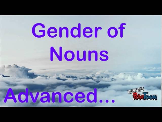 Gender of Nouns Y7 - 13