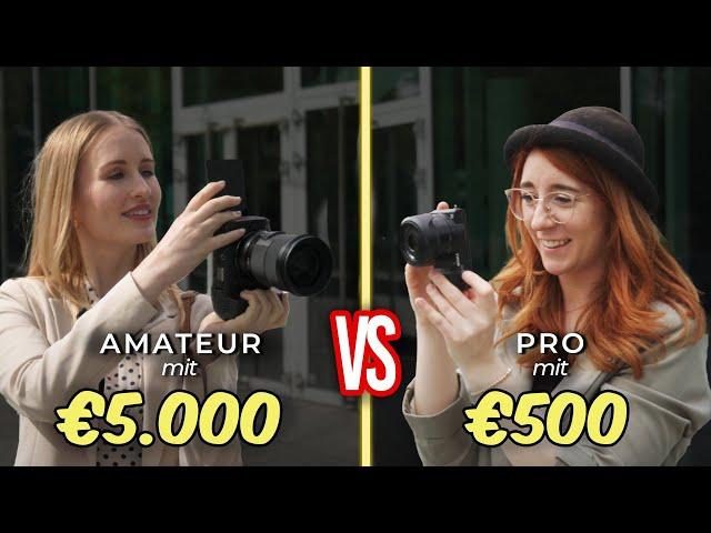 Beginner Fotograf mit 5.000 € Kamera VS Pro Fotograf mit 500 € Kamera