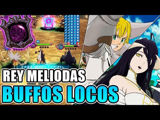 COMBINACION BUFFOS LOCOS ALBEDO con REY MELIODAS con MANDAMIENTO  - 7DS Grand Cross