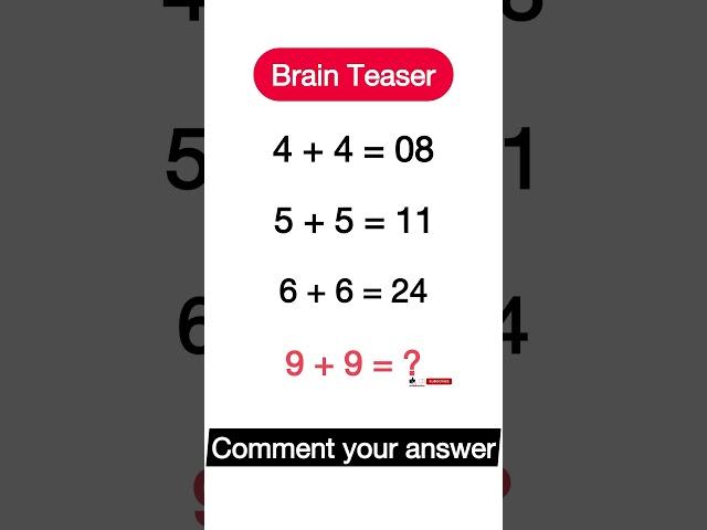 Brain Test⁉️#iq #braintest #viralshorts #ssc #logic #maths@SLDJfromSg