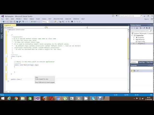 Constructors in C# - softmound infotech