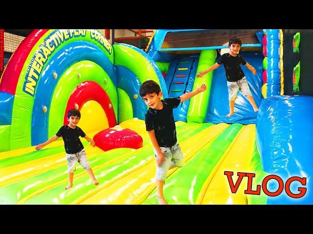 Jason and Alex indoor active games and restaurant vlog