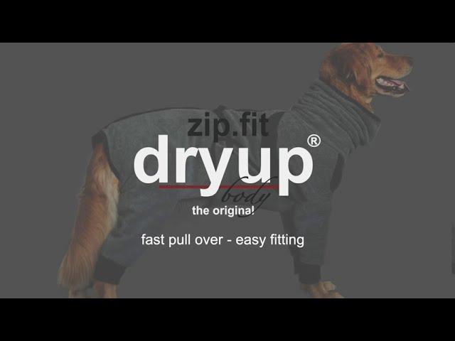 dryup ZIP.FIT - Der Hundebademantel mit langen Beinen