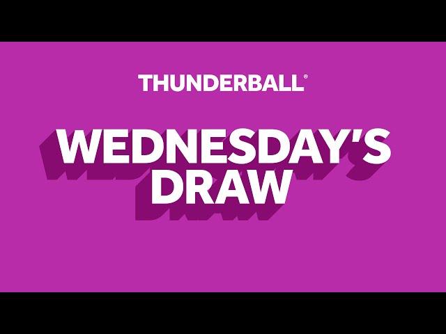 The National Lottery Thunderball draw results from Wednesday 13 November 2024