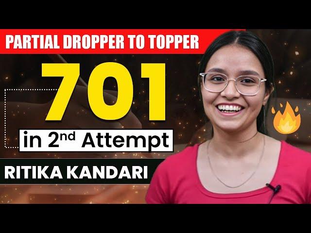 PARTIAL Dropper to TOPPER - Ritika Kandari - 701 (Expected Score in NEET 2024) in 2nd Attempt!!!