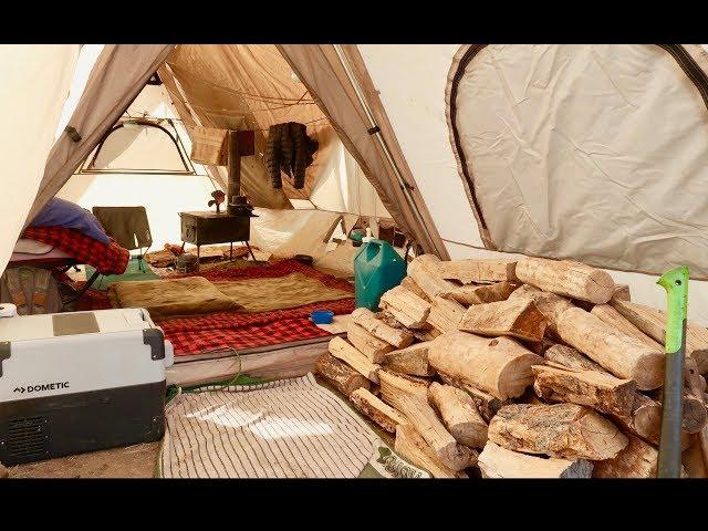 Living Off-Grid in a Tent w/ Wood Stove: New Interior Walk-Through/Layout and I Quit My Summer Job