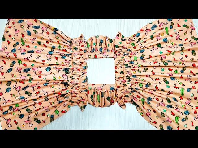 How to cut and Stitch baby girl frock with strips️Easy baby frock cutting and stitiching