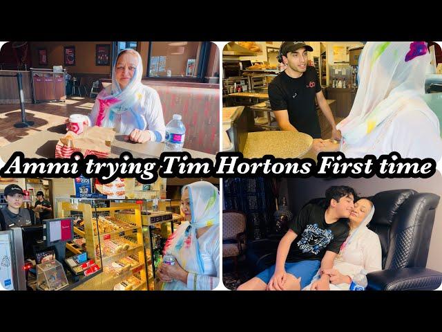 Ammi at Tim Hortons first time| Dajana & Babrus ney liya nano ka order| lagta ha ya saab khawab ha 