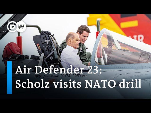 Germany's Scholz visits largest air force deployment exercise in NATO's history | DW News