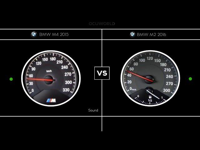 BMW M2 2016 VS BMW M4 2015 / 0-210 KMH