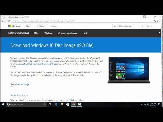How to Download Windows 10 ISO File form Microsoft [Direct Link]