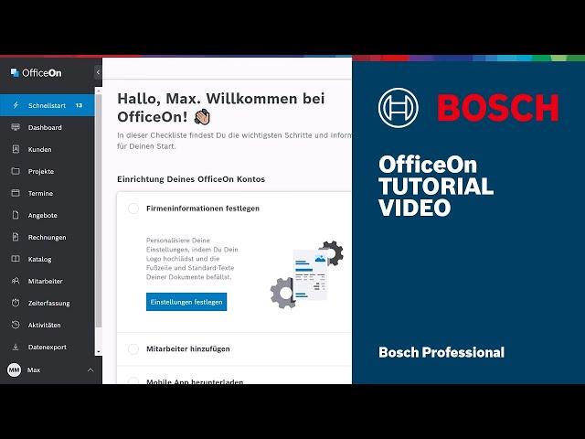 OfficeOn – Die einfache Handwerkersoftware | Tutorial