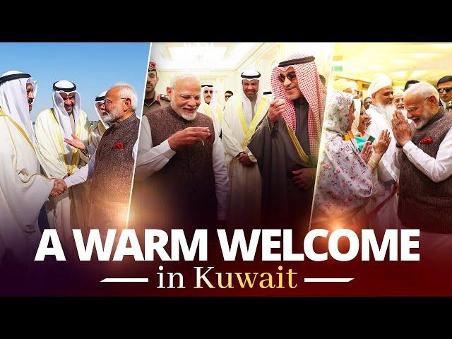 PM Modi receives grand welcome in Kuwait