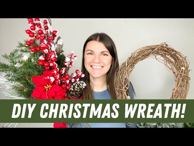 How to make a classic Christmas wreath! Easy DIY wreath making tutorial