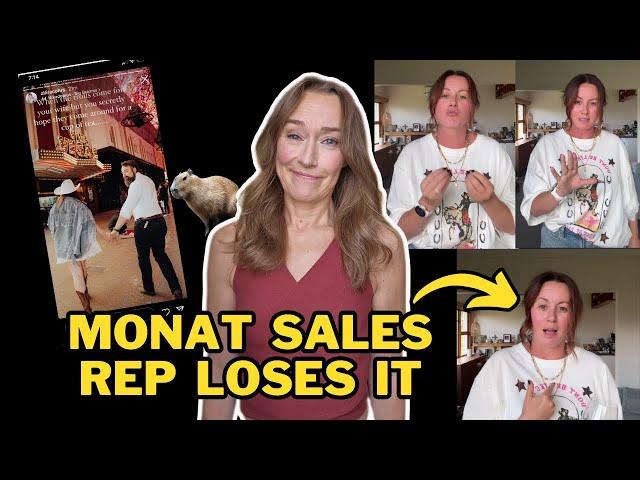 MONAT REP plays the victim and THREATENS detractors, smacking her lips and clicking her tongue