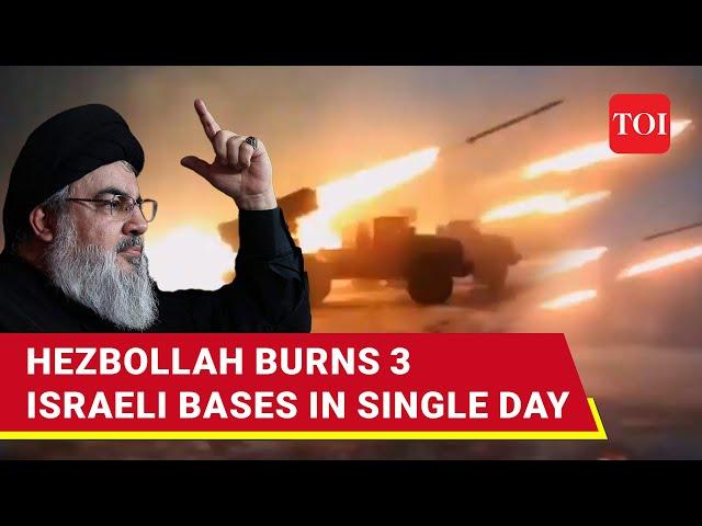 Hezbollah's Katyusha Rocket Barrage 'Torches' 3 IDF Bases In 24 Hours | Watch Dramatic Footage