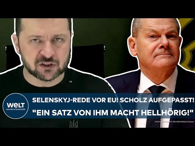 BRÜSSEL: Scholz aufgepasst! "Ein Satz von ihm macht hellhörig!" EU-Rede von Wolodymyr Selenskyj!