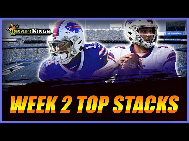 You NEED these FIVE top stacks in tournaments on DraftKings Week 2