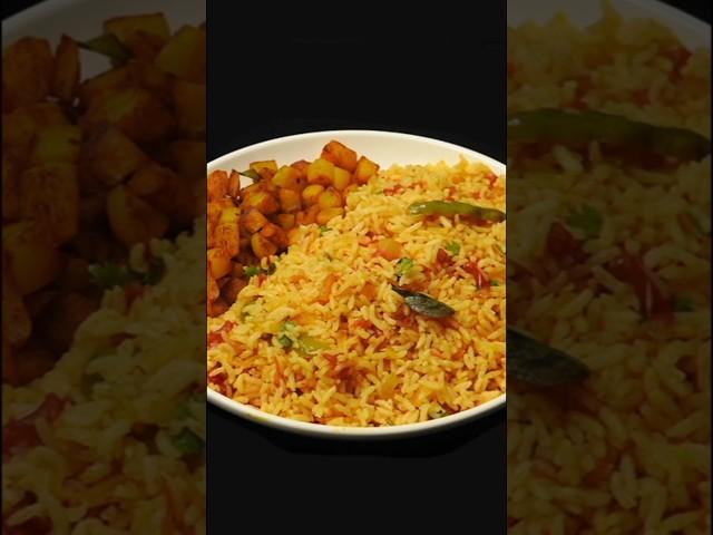 Tomato Rice Recipe in 10 mins | Thakali Rice Recipe | Lunch Box Recipes | Leftover Rice Recipes
