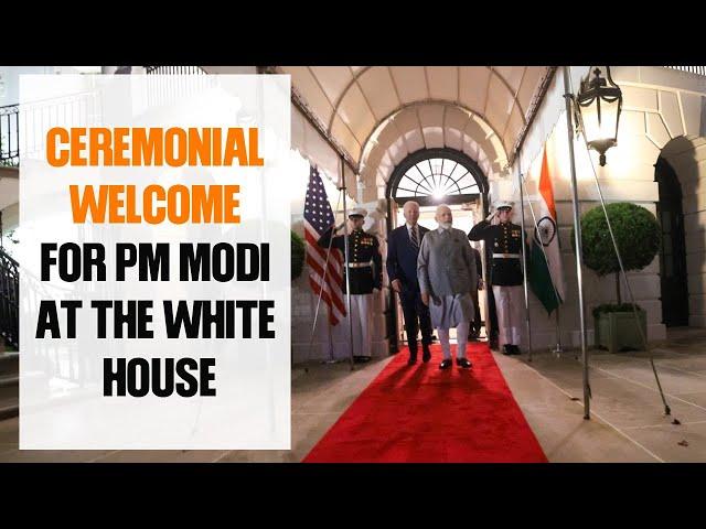 Ceremonial welcome for PM Shri Narendra Modi at the White House #ModiInUSA #JoeBiden