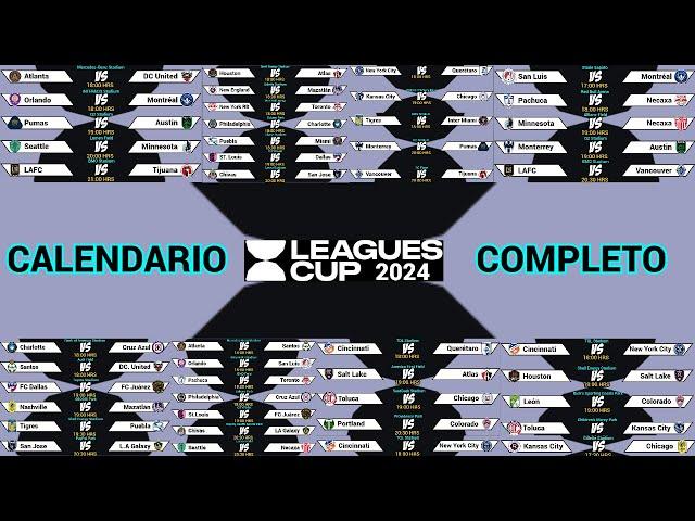 CALENDARIO COMPLETO de la LEAGUES CUP 2024