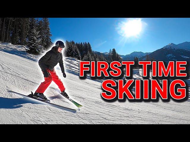 I Learnt to Ski in 4 hours - ft. crashing into a wall...