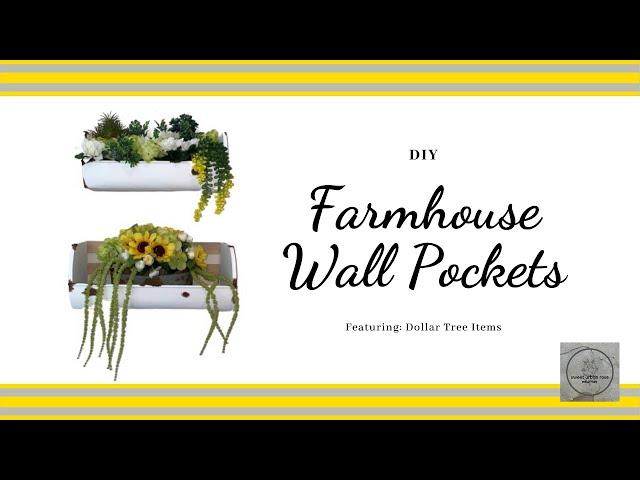 Dollar Tree DIY Farmhouse Wall Pockets | Foam Core & Poster Board Challenge | Summer 2020