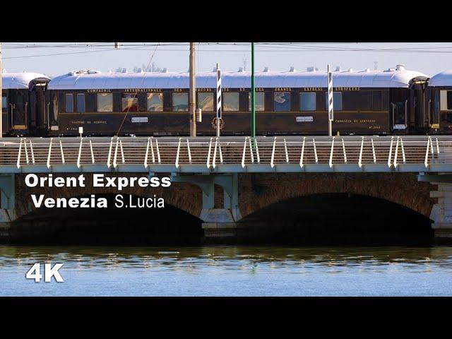 The Venice Simplon Orient Express crossing Venice, Italy - VSOE 4K