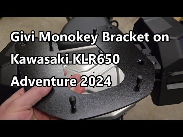 Bike Specific Givi Monokey Rear Rack SR4133 on KLR650 Adventure 2024