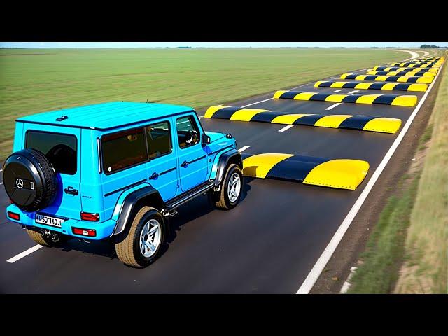 Cars vs INSANE 100 Speed Bump Challenge in BeamNG Drive!