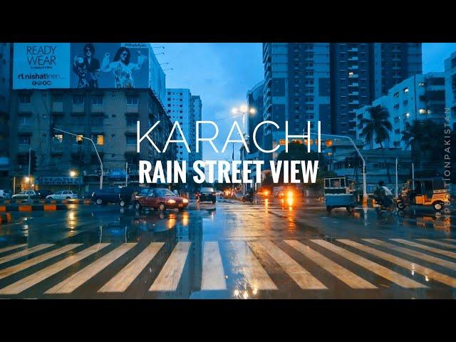 Karachi City Rain Street View Drive - Expedition Pakistan