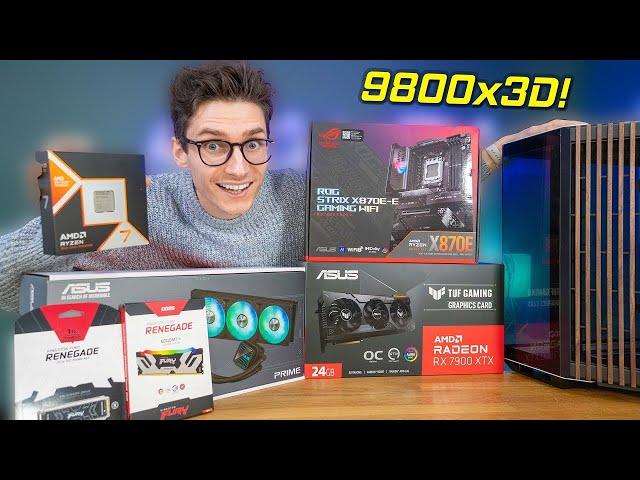 The STUNNING Ryzen 7 9800X3D Gaming PC Build 2024!  RX 7900 XTX, APNX V1 Wood! | AD