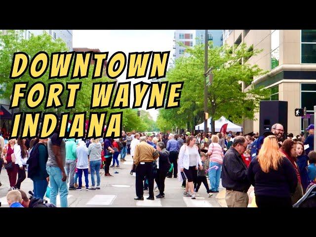 Exploring Downtown Fort Wayne Indiana on May 20, 2023