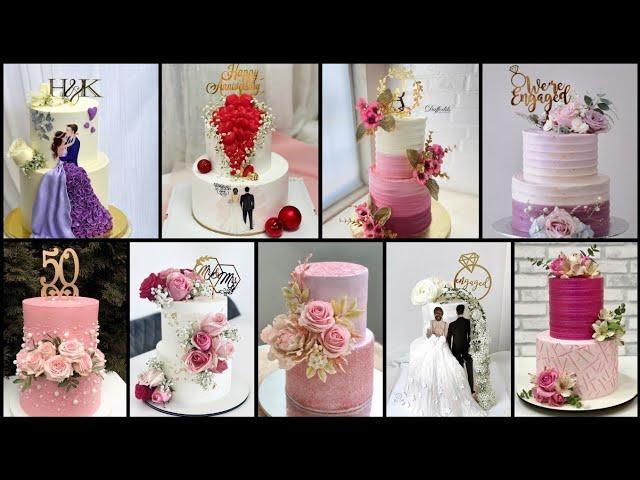 40+ Latest Engagement/Wedding Cake Decorating ideas | Best Anniversary Cake Design