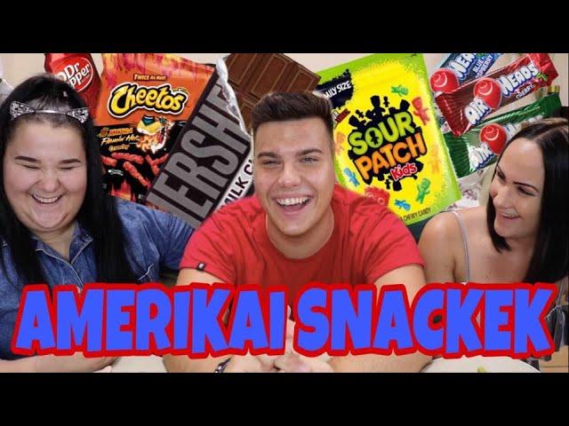 Amerikai snack kóstolás Bettivel és Andrissal | Magyar Barbara