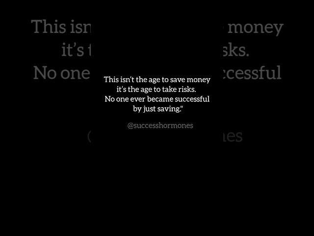 start taking risk & make yourself successful. read the comments #successhormones #youthempowerment