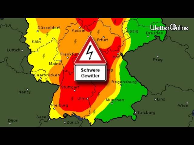 WetterOnline: kräftige Gewitter am Donnerstag