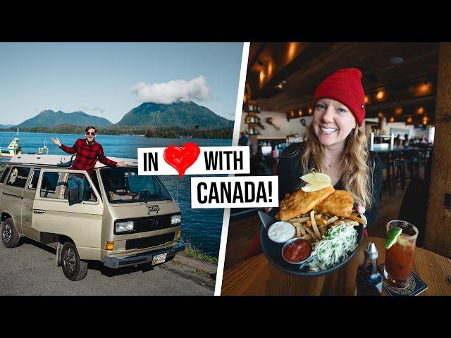 Vintage Camper Van Road Trip Across VANCOUVER ISLAND! Tasty Food, Epic Wildlife + WE BROKE DOWN 