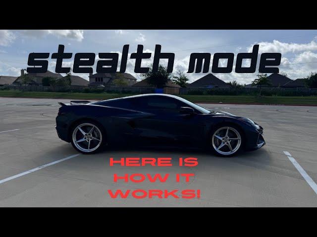 2024 Corvette E-Ray Stealth Mode | A really cool feature to use!