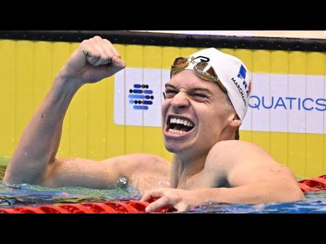 LEON MARCHAND BREAKS MICHAEL PHELPS RECORD 