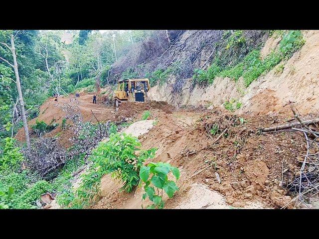 Repairing Bulldozer Plantation Road D6R XL Working Farmer Road Service