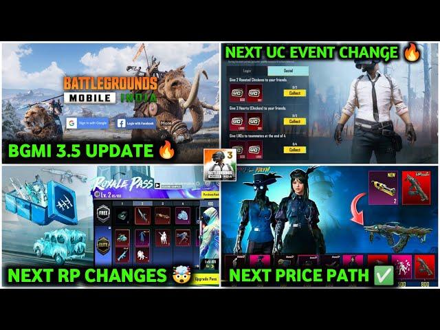 BGMI UPDATE  BGMI 3.5 Update Here | New UC UP Event | Next Prize Path | A10 RP | BGMI New Update !