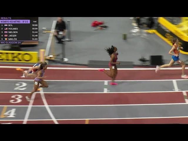 Glasgow Worlds 400m  Women's semi-final heat 2