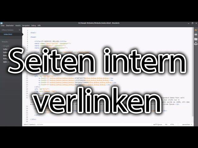 Seiten intern auf Website verlinken | HTML Tutorial für Anfänger