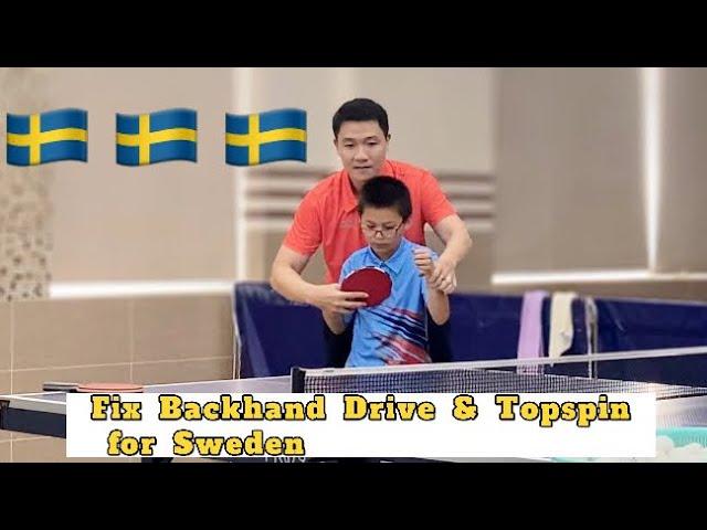 Ti Long guide and fix Backhand Drive & Topspin for Player in Sweden |  part 2