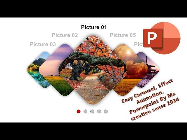 Easy Carousel Effect Animation Powerpoint By Ms creative sense 2024