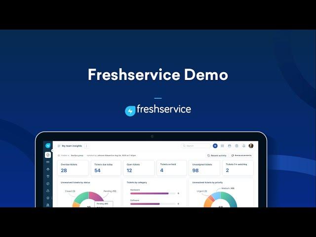 Freshservice Demo | Best ITSM Software | Right Sized ITSM Solution